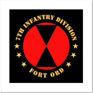 7th Infantry Division - Fort Ord wo BkGrd Posters and Art